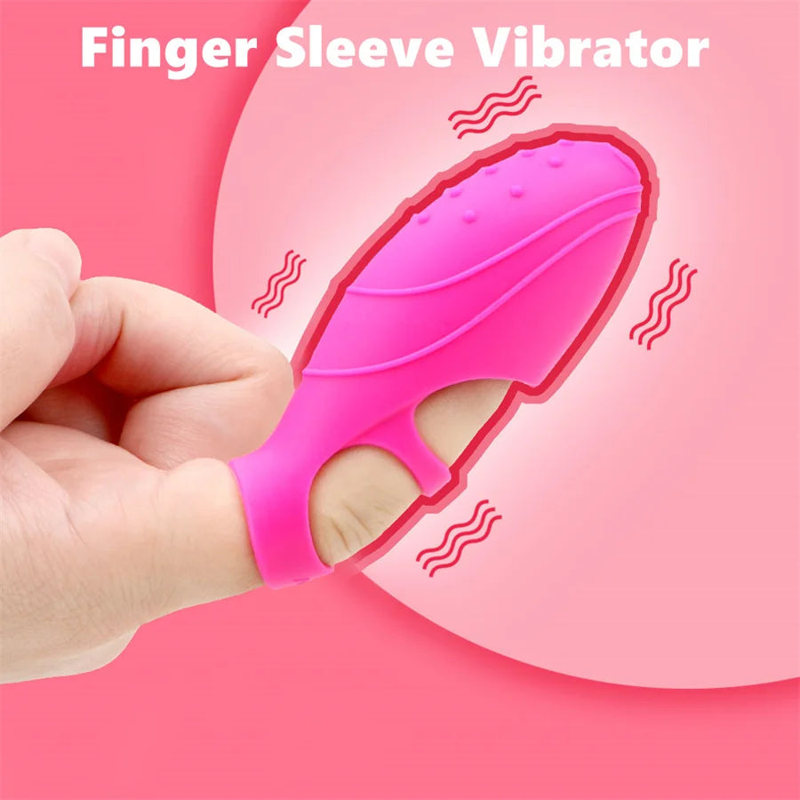 Finger Sleeve Vibrator G Spot Massager Clitoris Stimulator