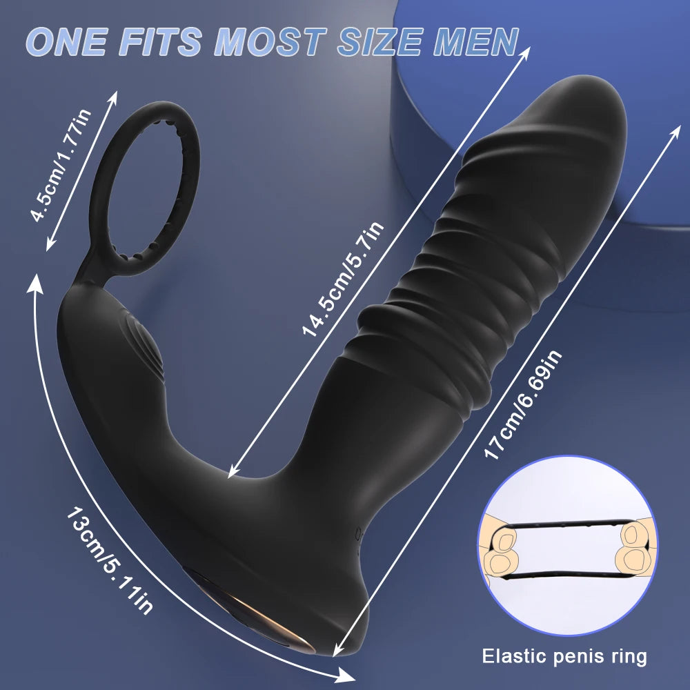 Wireless Bluetooth Telescopic Ring Dildo Vibrator