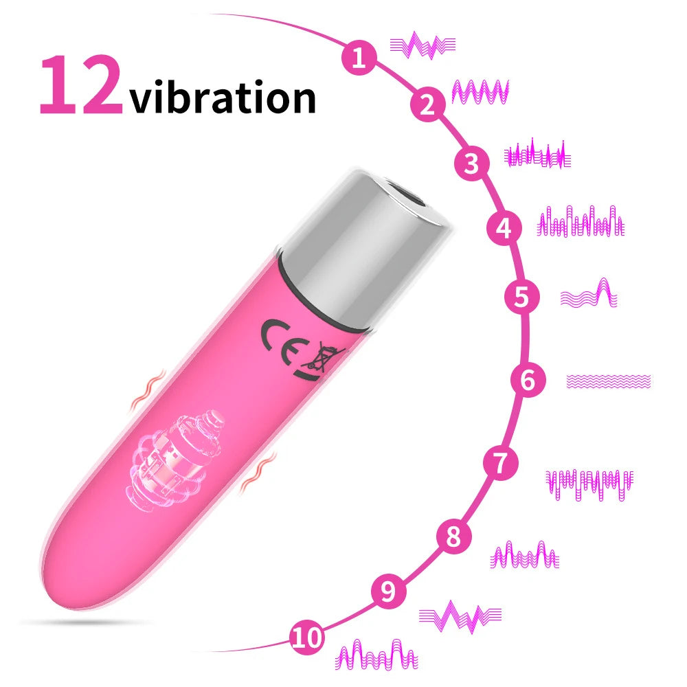 Female Masturbator 12 Frequency  Vibrator Double Head